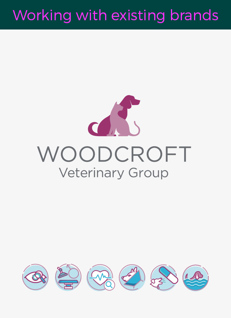 Woodcroft Vets Branding
